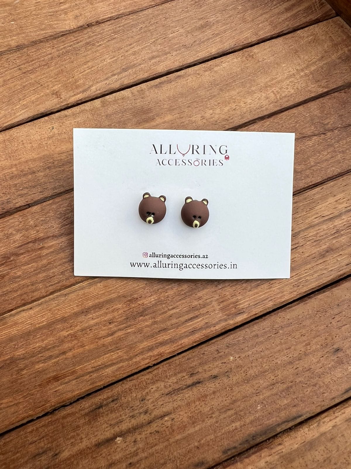 Boucles d'oreilles ours en peluche en argent sterling