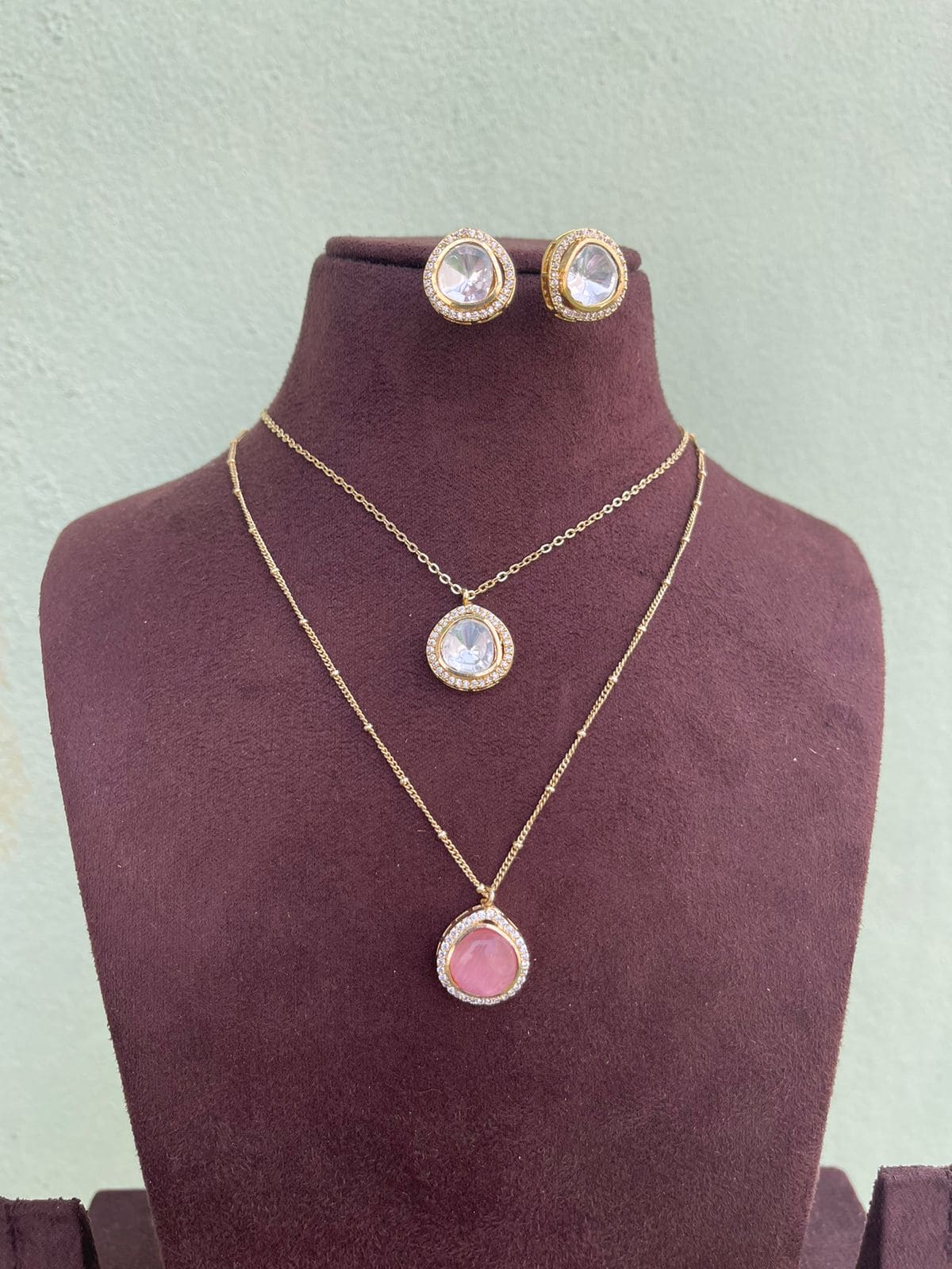 two layered Kundan indo western necklace - Alluring Accessories