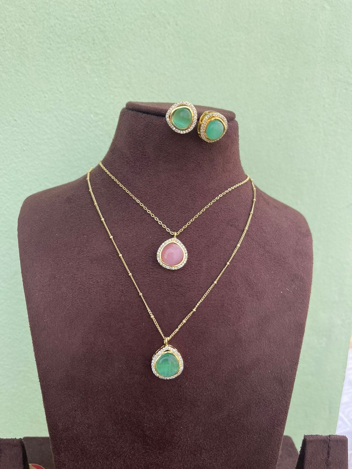 two layered Kundan indo western necklace - Alluring Accessories