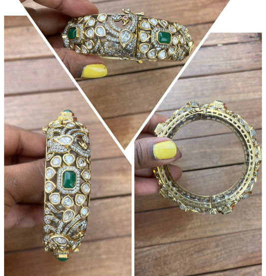 Victorian antique peacock kada bangle - Alluring Accessories
