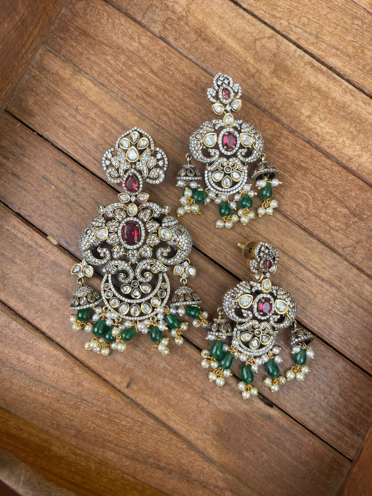 Victorian elephant locket combo with earrings - Alluring Accessories