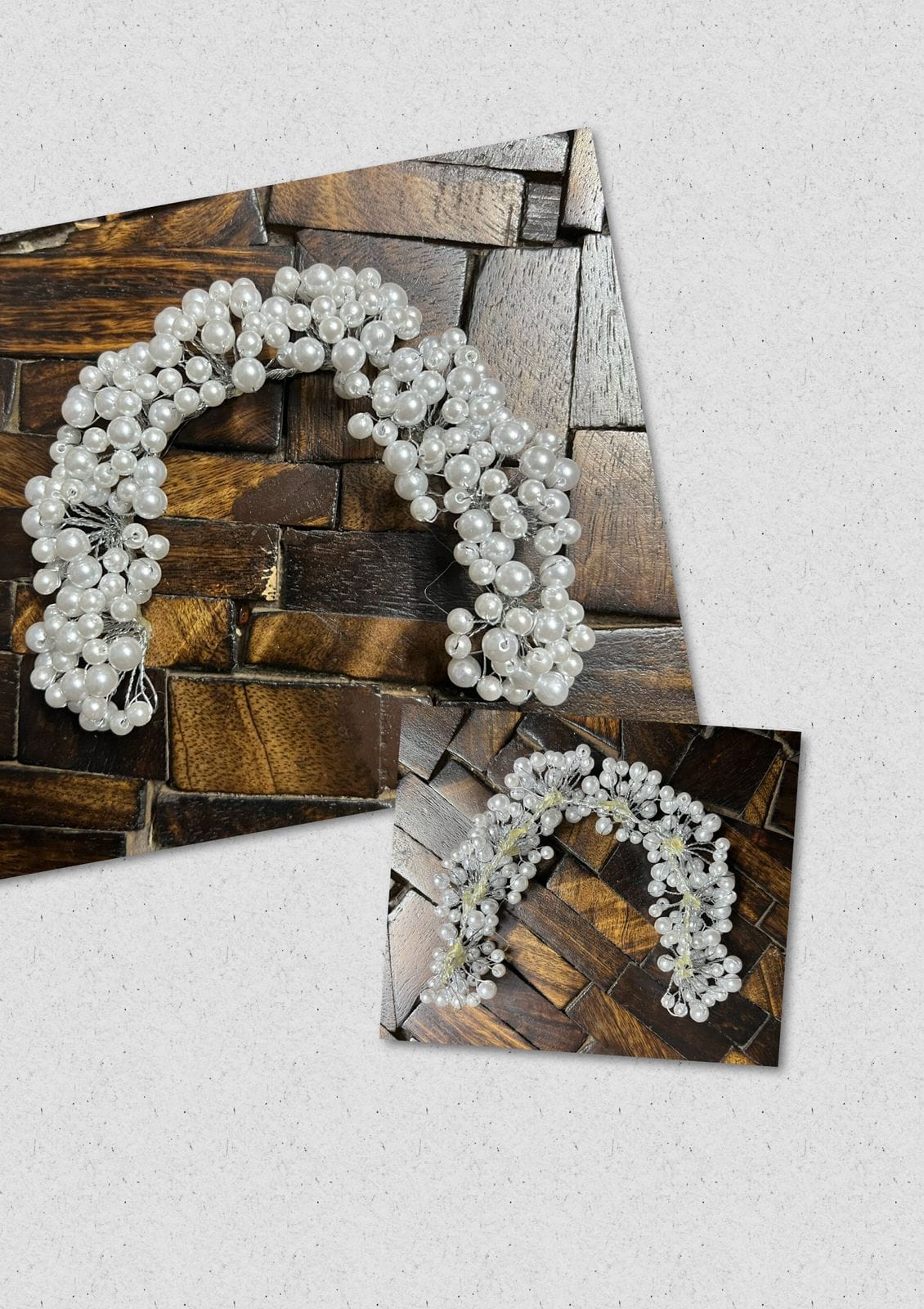 Wedding season pearl hair accessory
