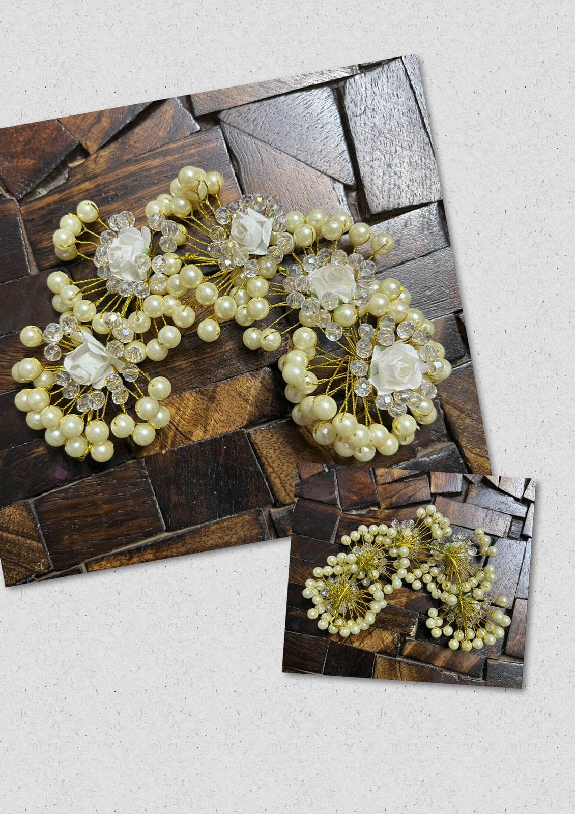 Wedding season pearl hair accessory