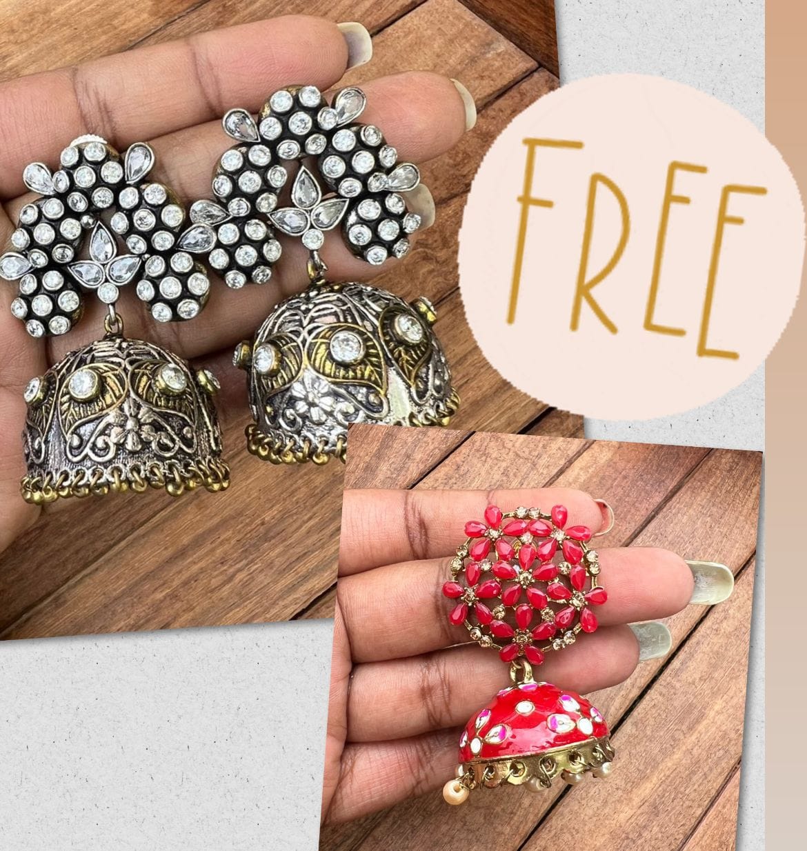 White kolhapuri and happy hours freebie - Alluring Accessories