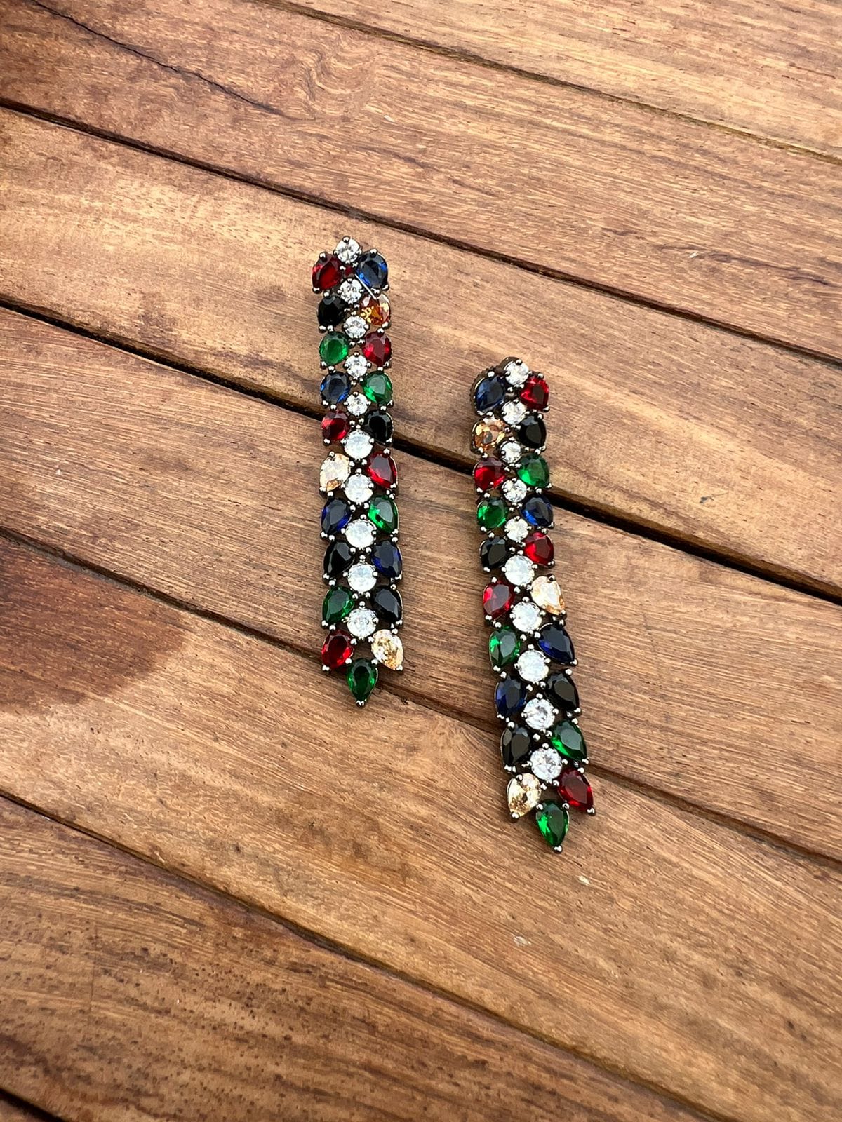 Boucles d'oreilles cocktail en zircone