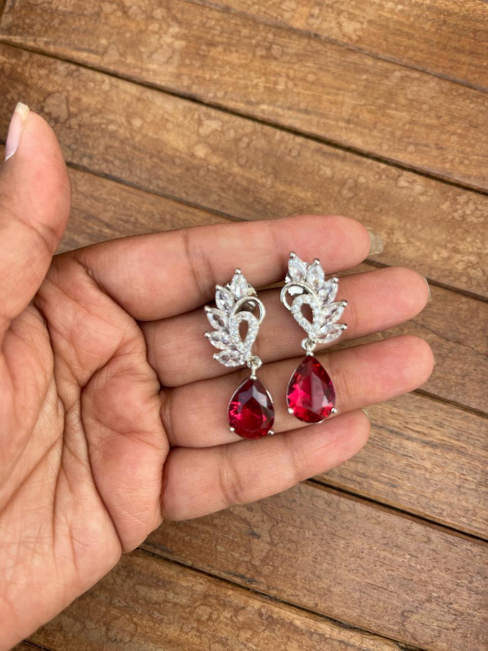 Zircon five pearl drop earrings - Alluring Accessories