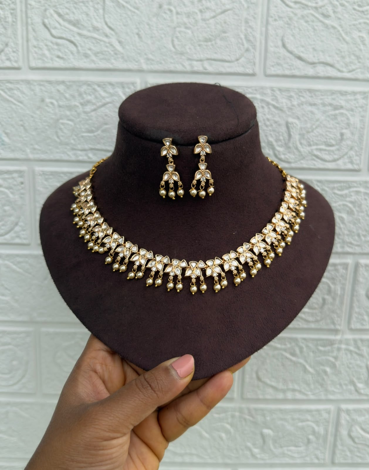 Four stone stylish full of moissanite necklace