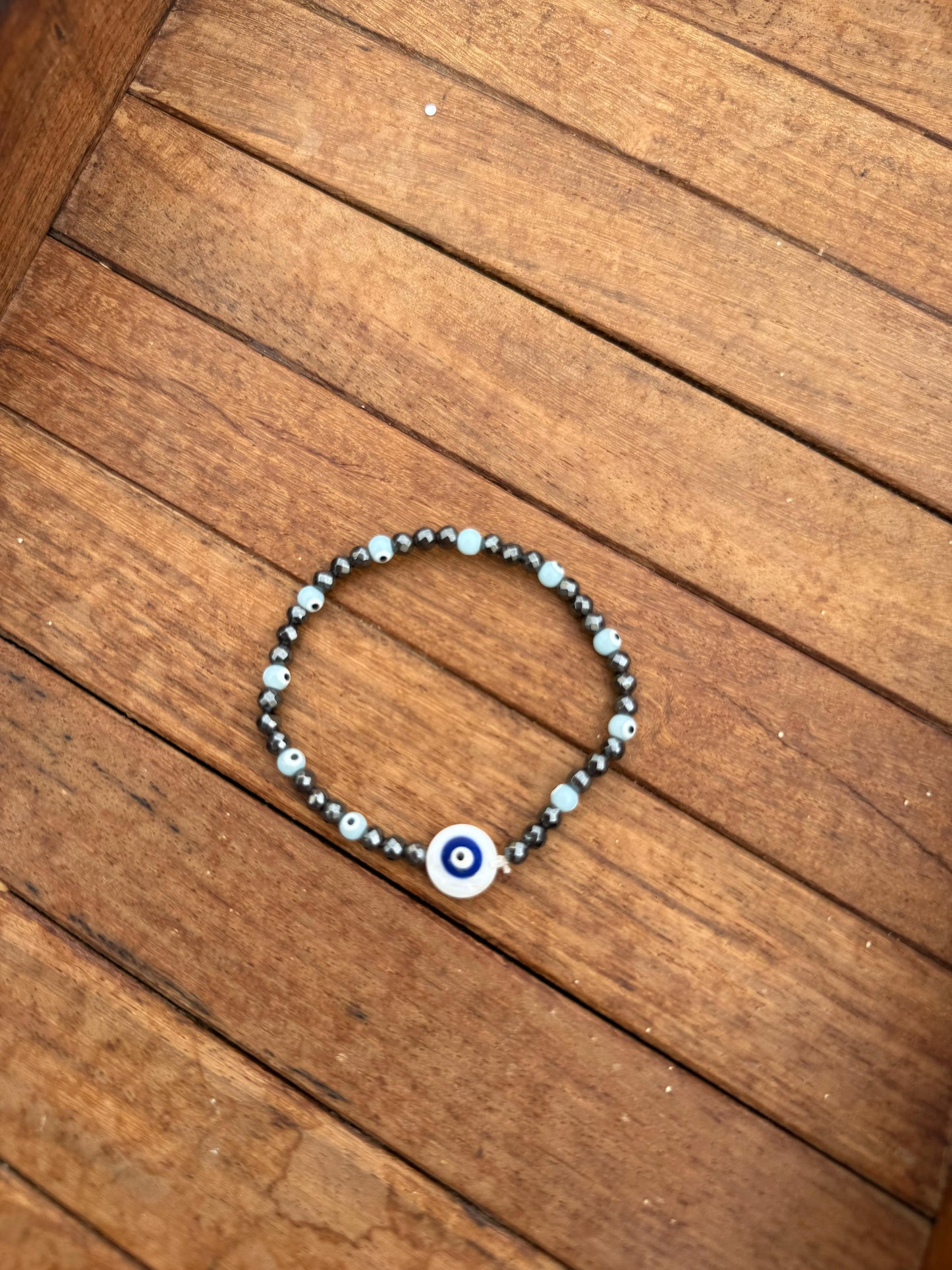 Evil eye adjustable elastic bracelet