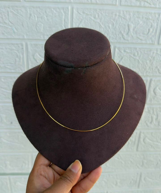 Plain italian gold hasli chain