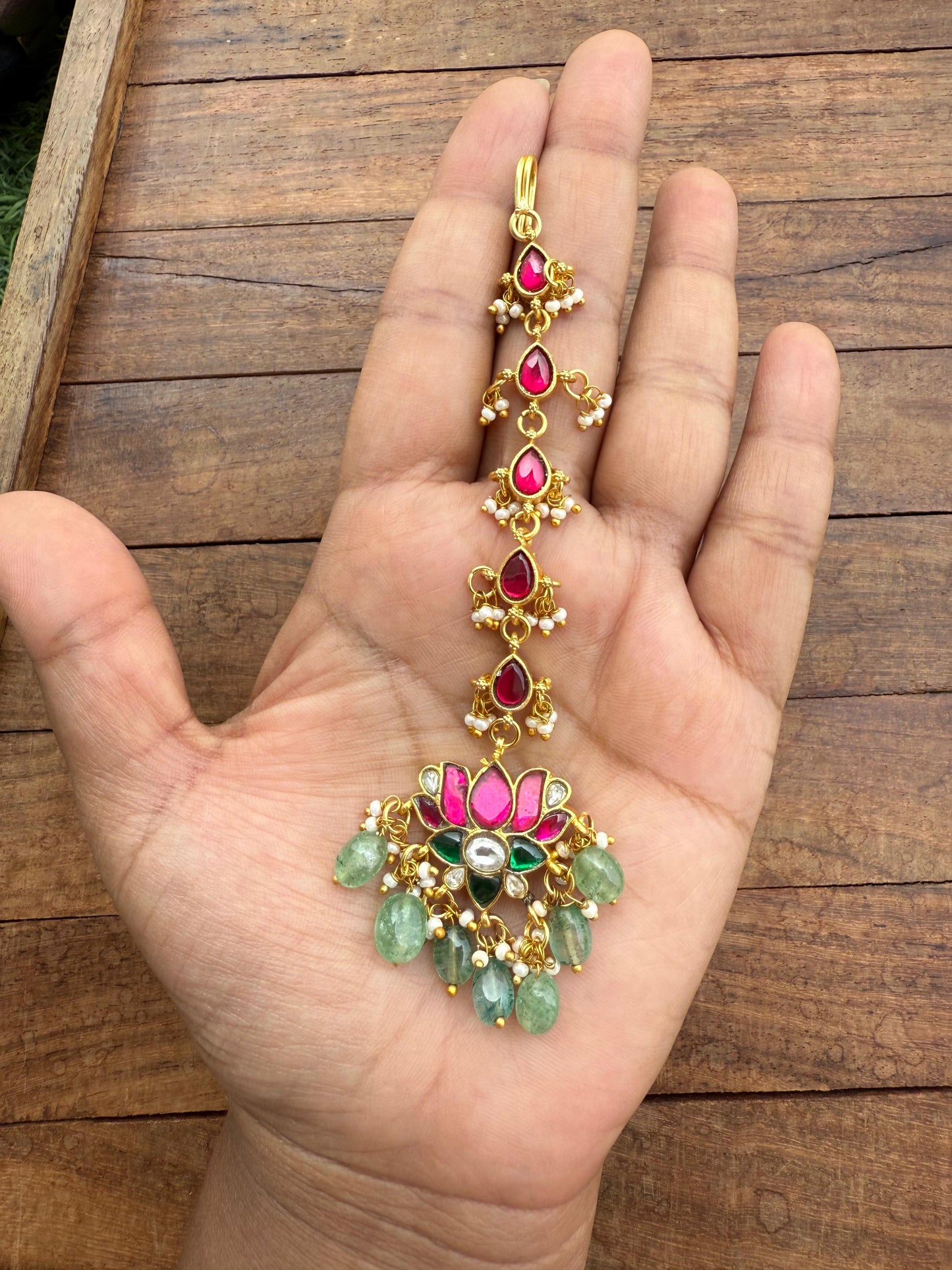 Sale lotus real kundan mangteeka