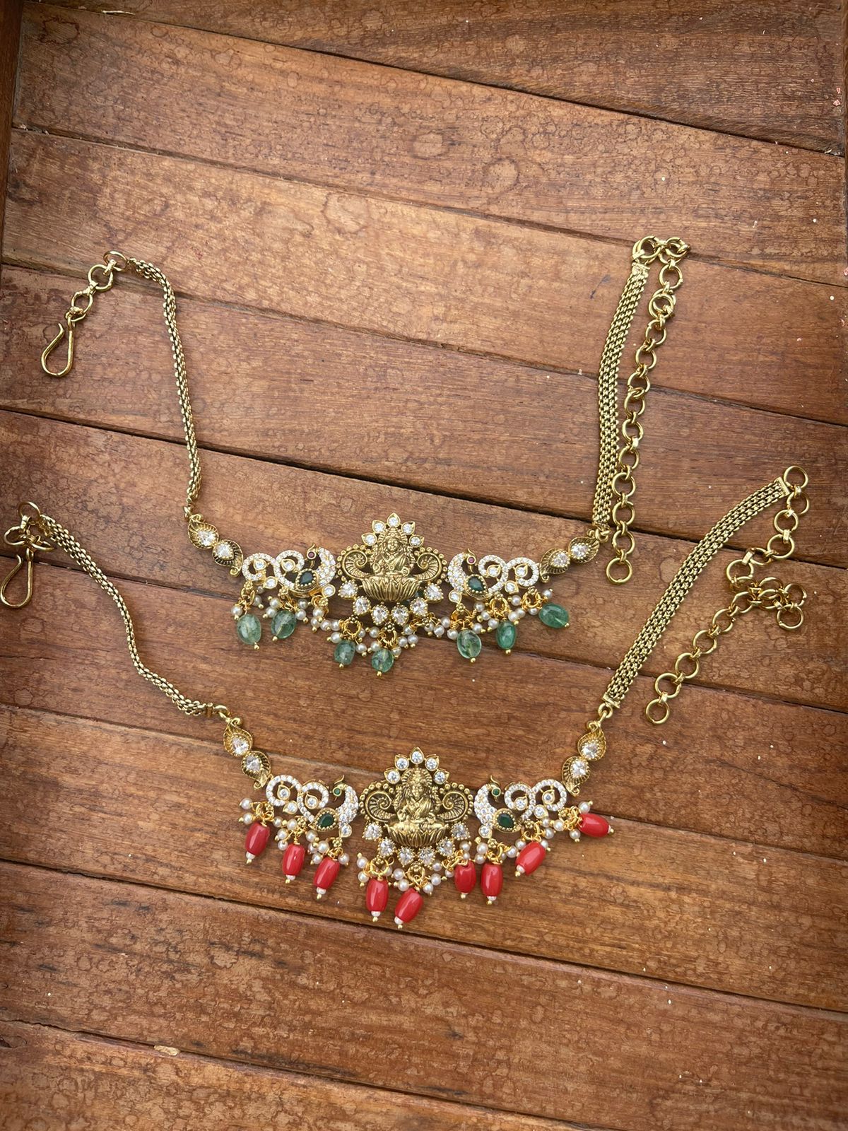 2 in 1 affordable lakshmi peacock choker/baju bandh design2 - Alluring Accessories