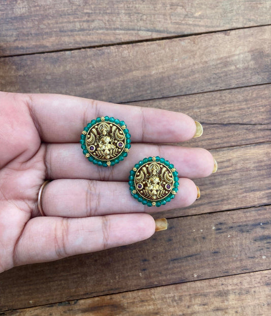 Lakshmi devi green studs 5