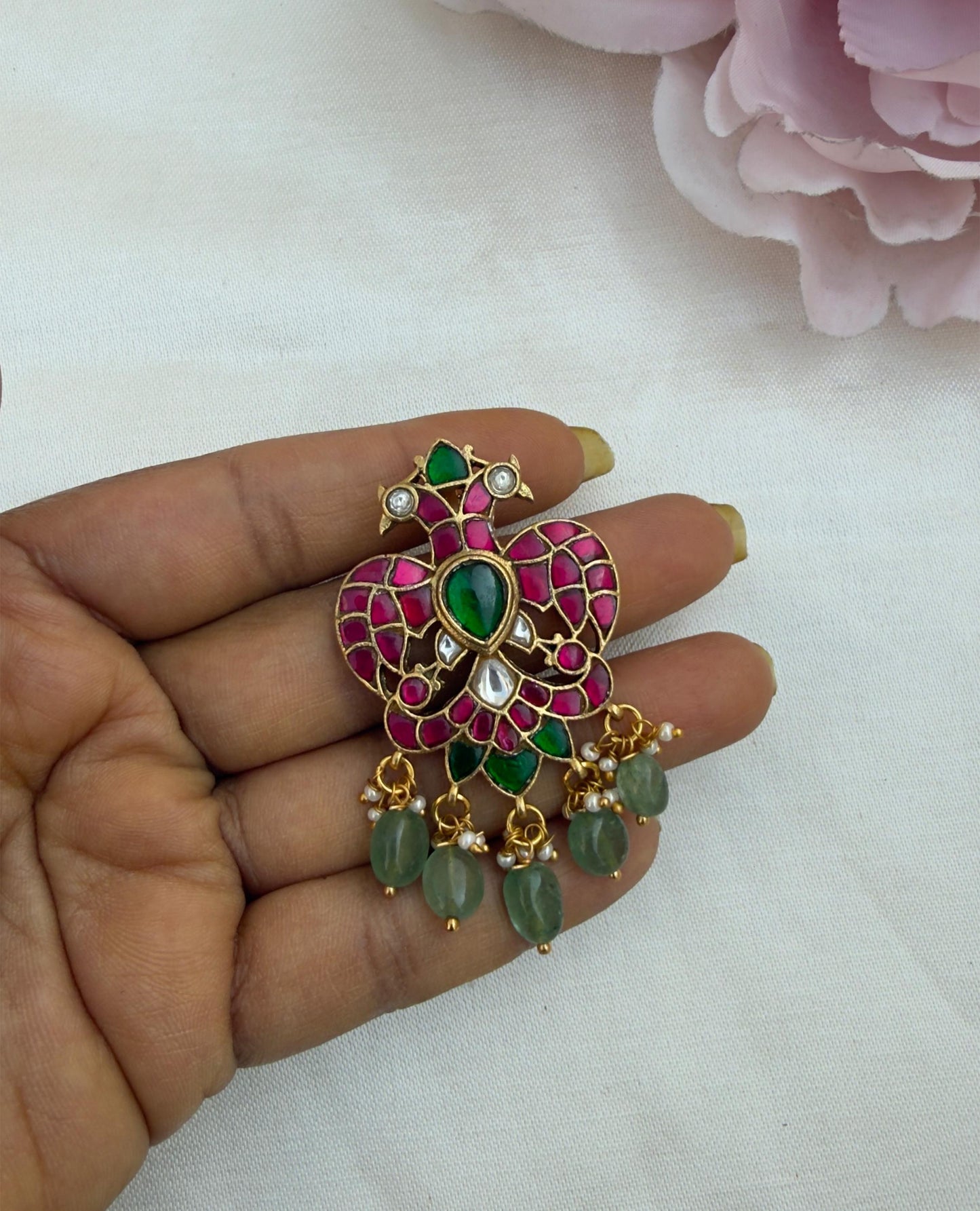 Ganda berunda ( garuda)medium size real kundan locket