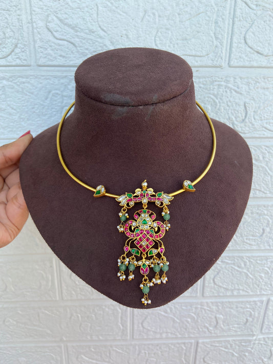 Four peacock mango real kundan kante