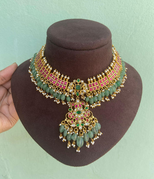 Real Kundan heavy look designer necklace design2