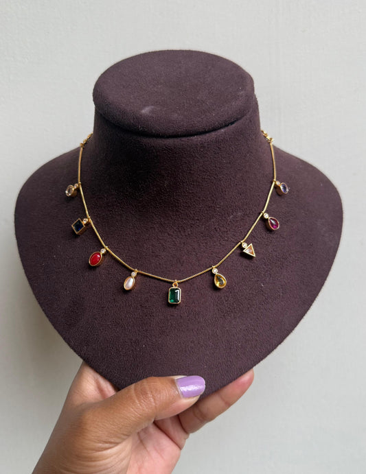 Simple navaratan geometrical shapes chain