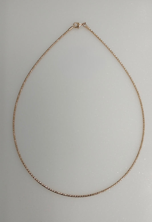 Single line rosegold italian chain