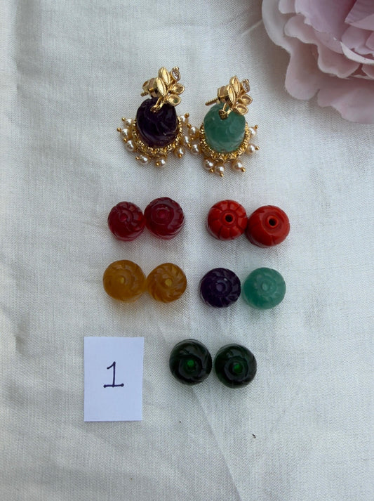 Changeable glass jhumkas