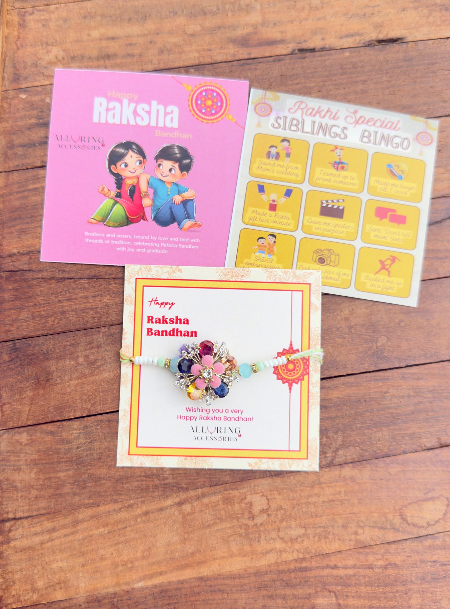 Full of flower stone exclusive Rakhi