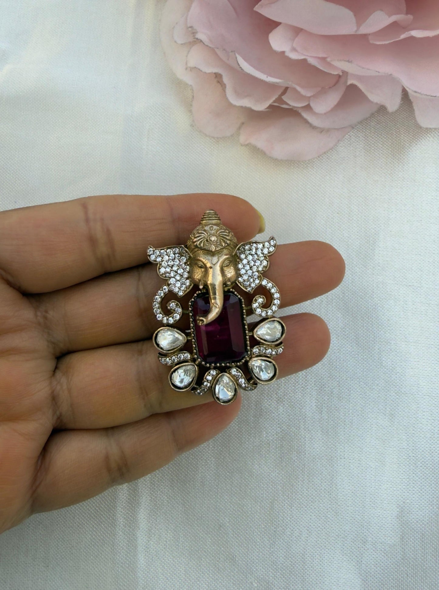 Ganesh doublet victorian stone locket