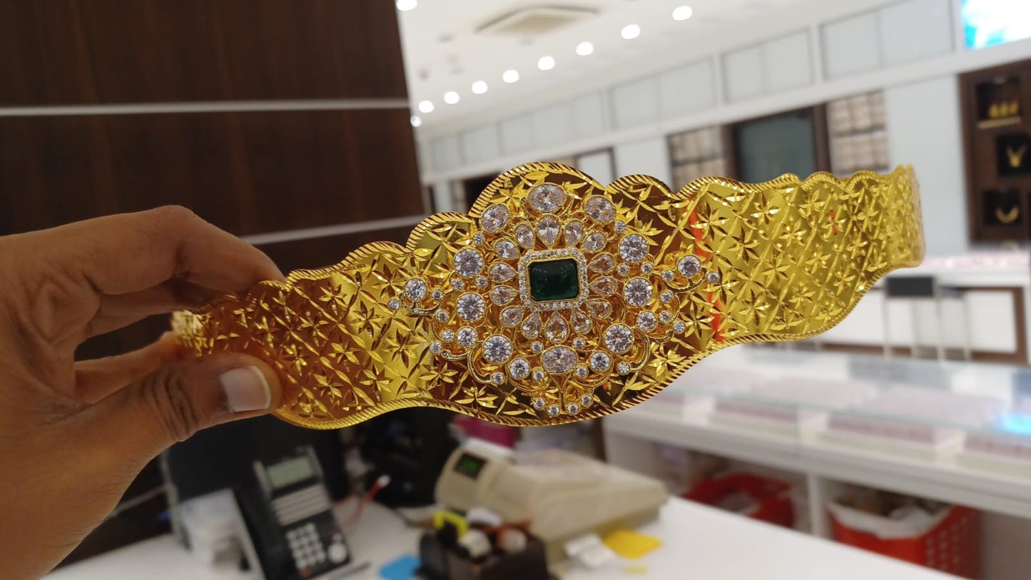 Moissanite gold look alike hipbelt Design2