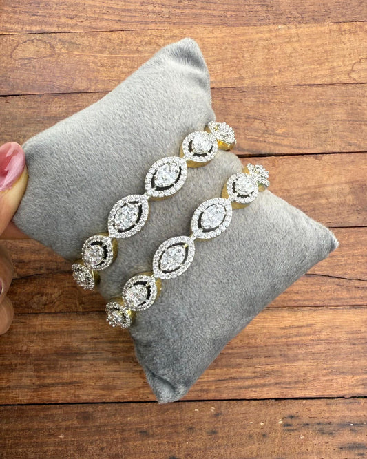 Full of white stone bangles