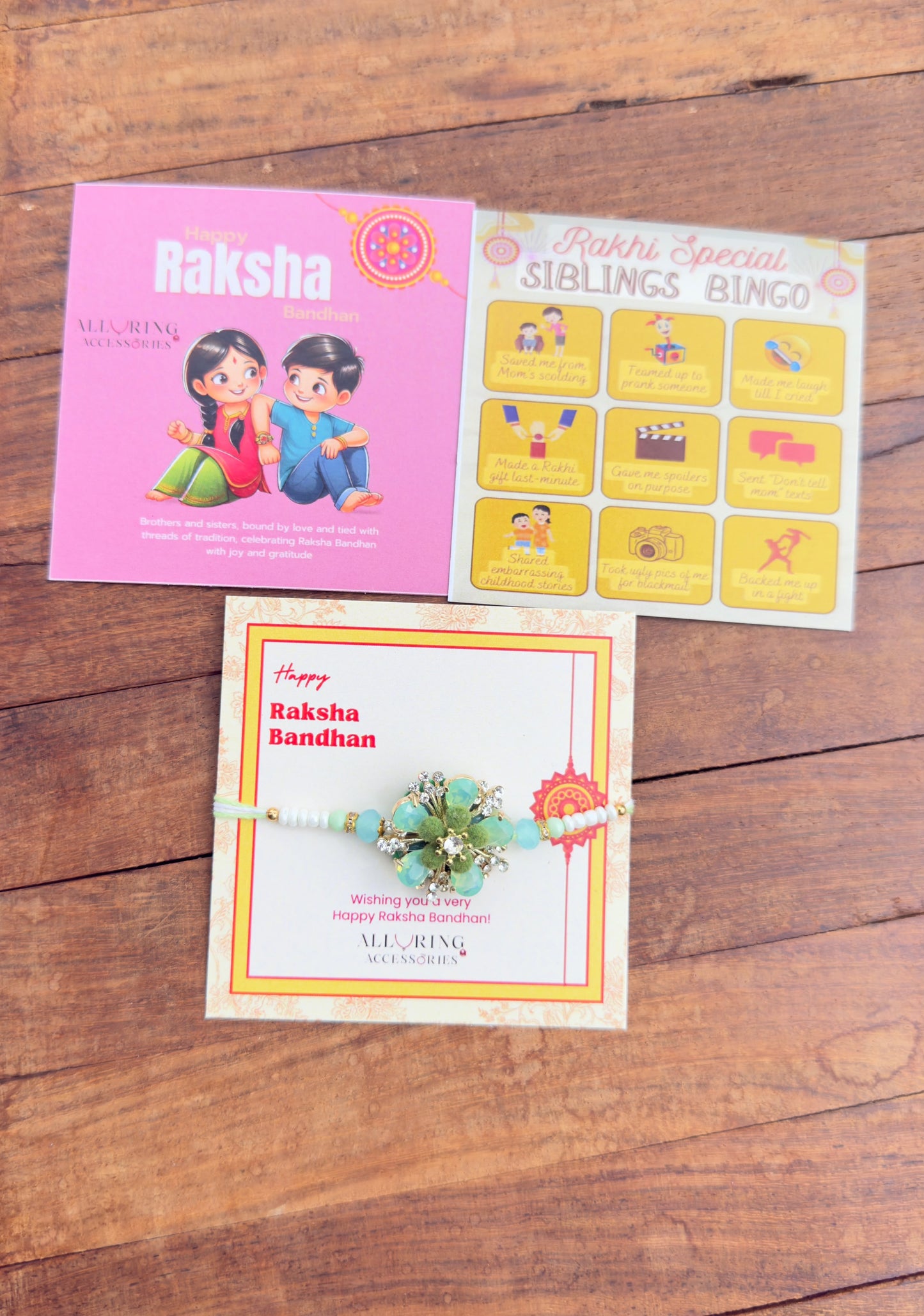 Full of flower stone exclusive Rakhi