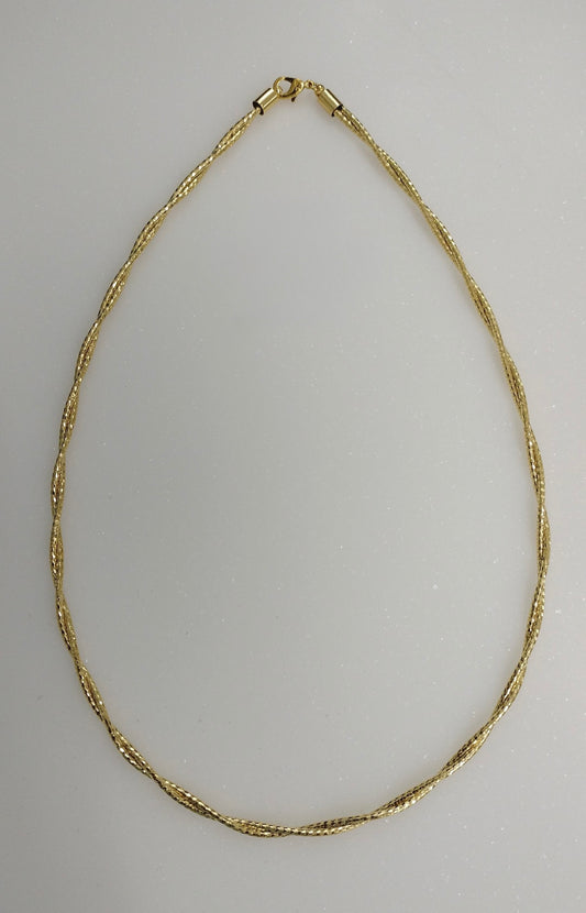 Twisted two line gold italian chain