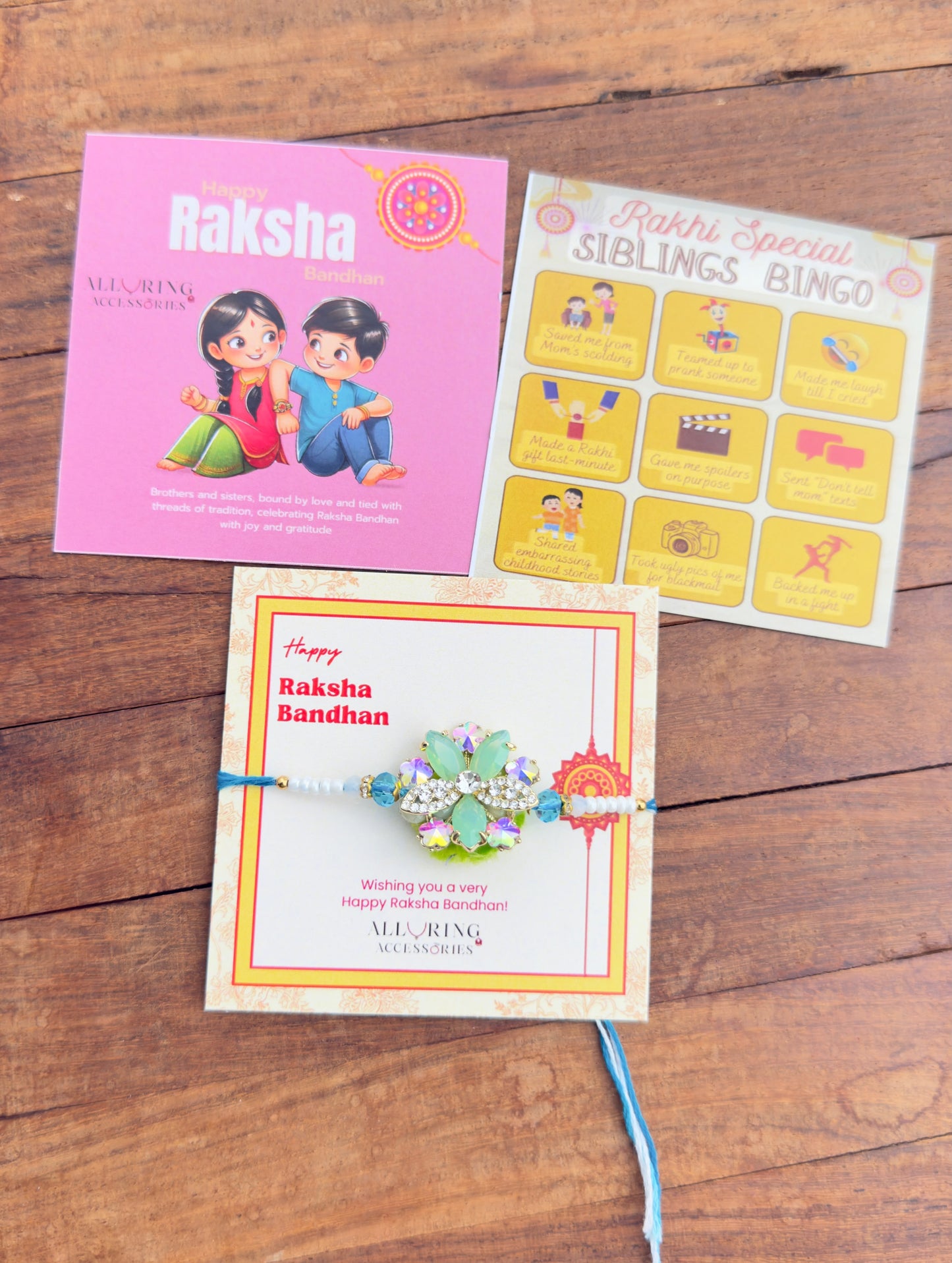 Full of flower stone exclusive Rakhi