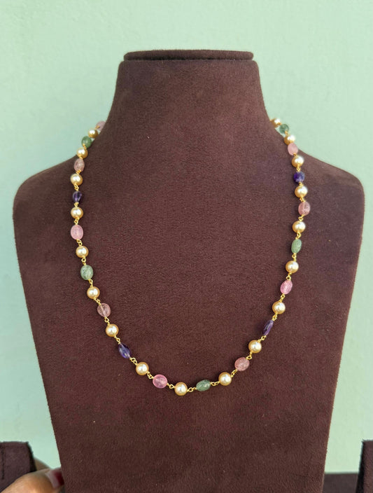 Pastel pink purple green mala