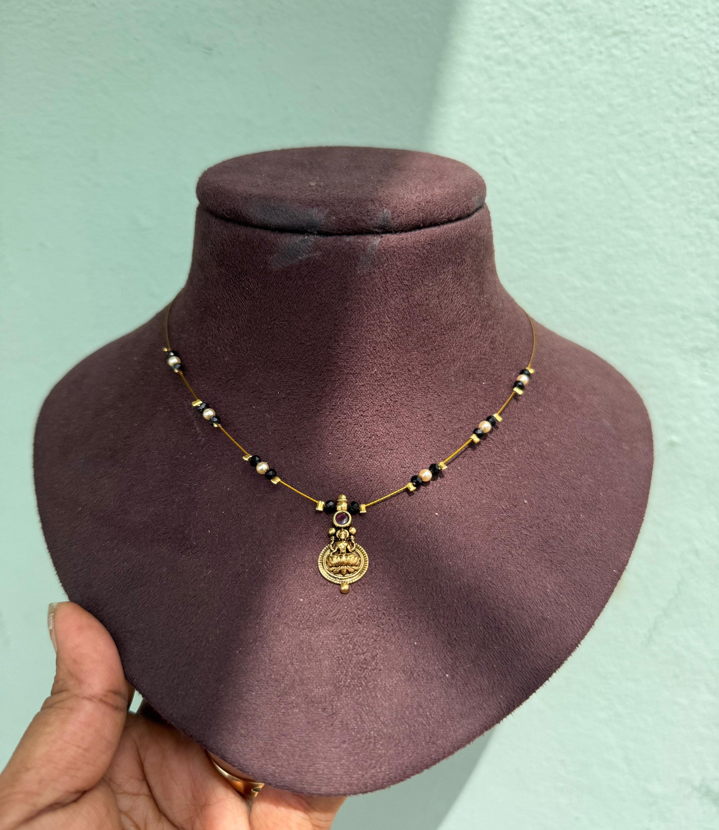 Affordable lakshmi kasu invisible necklace