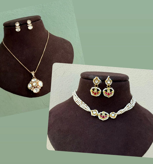 Rakhi special traditional and classy necklace combo