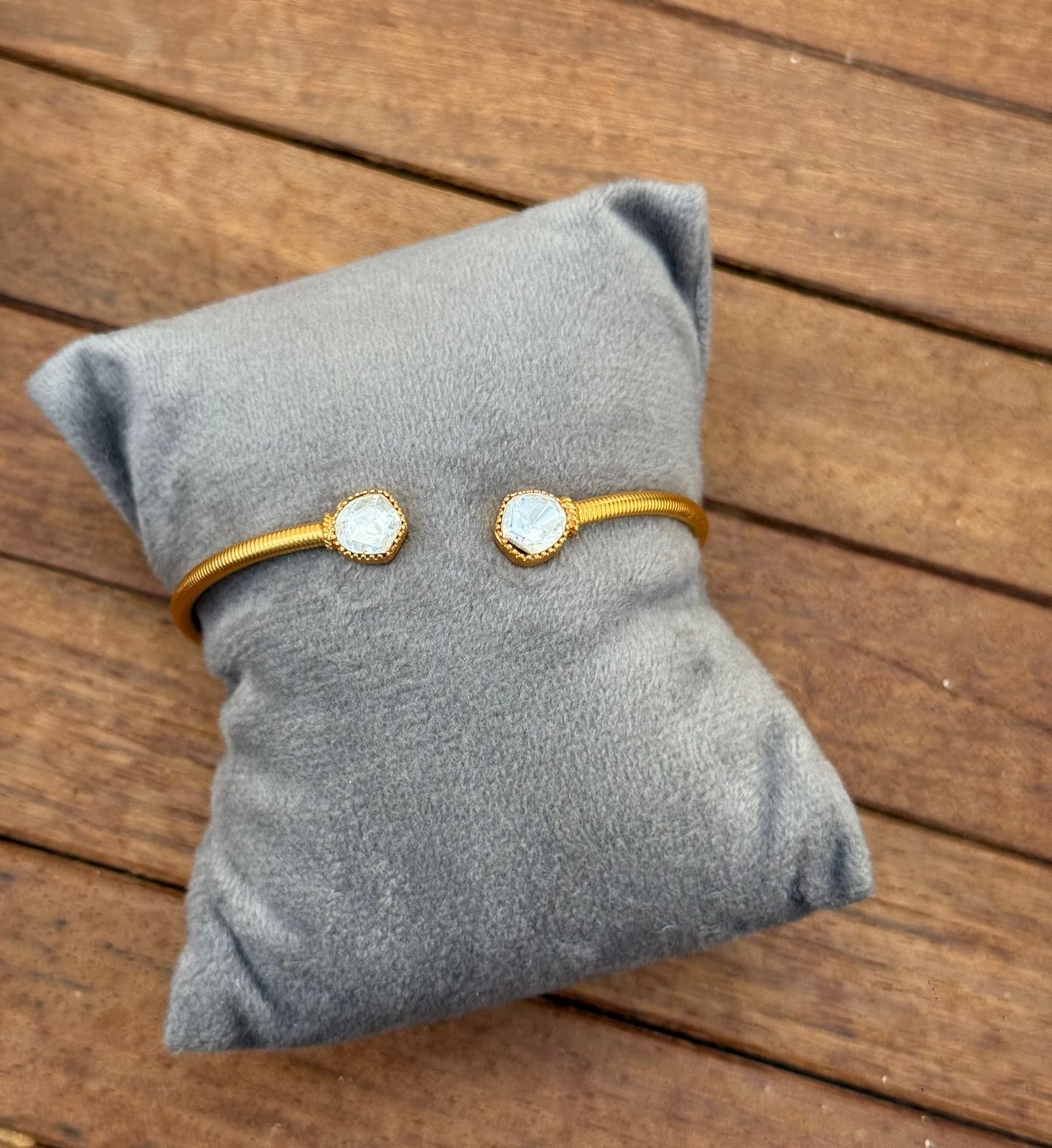 Two kundan indowestern bracelet/kada