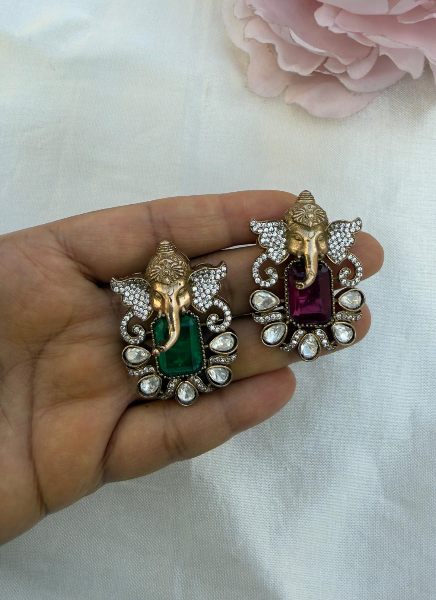 Ganesh doublet victorian stone locket