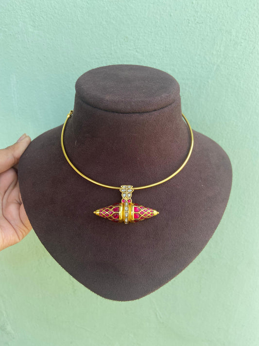 Kante real kundan ethnic necklace