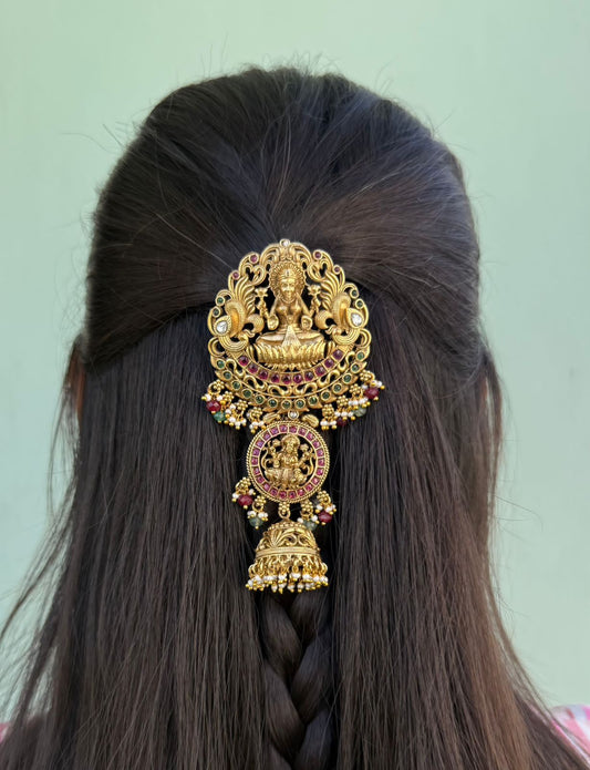 Dual Lakshmi Devi hair pin design 4