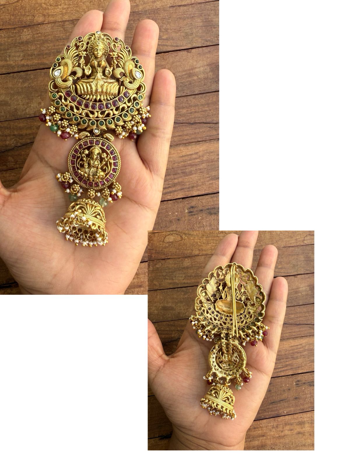 Dual Lakshmi Devi hair pin design 4