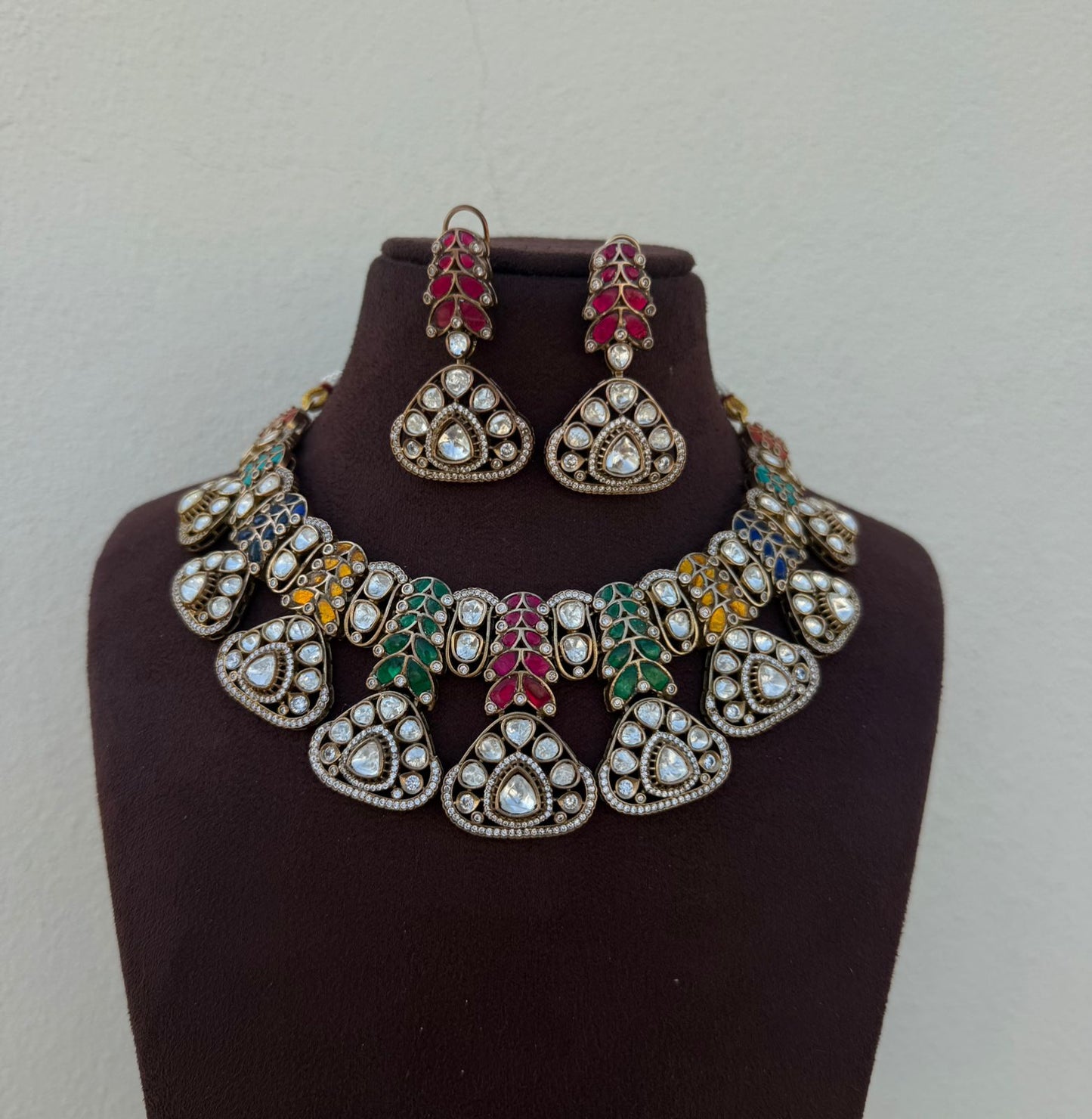 Royal Multicolor Kundan Statement Necklac