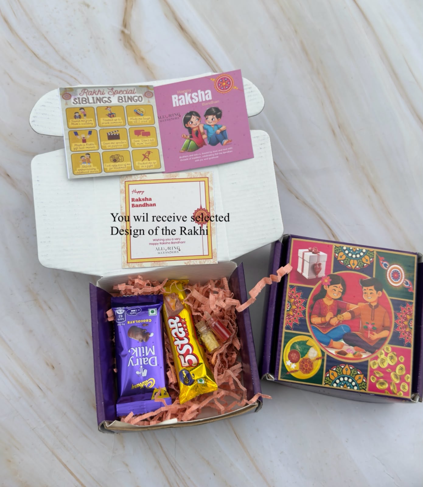 Pearl Floral Pink Yellow Rakhi