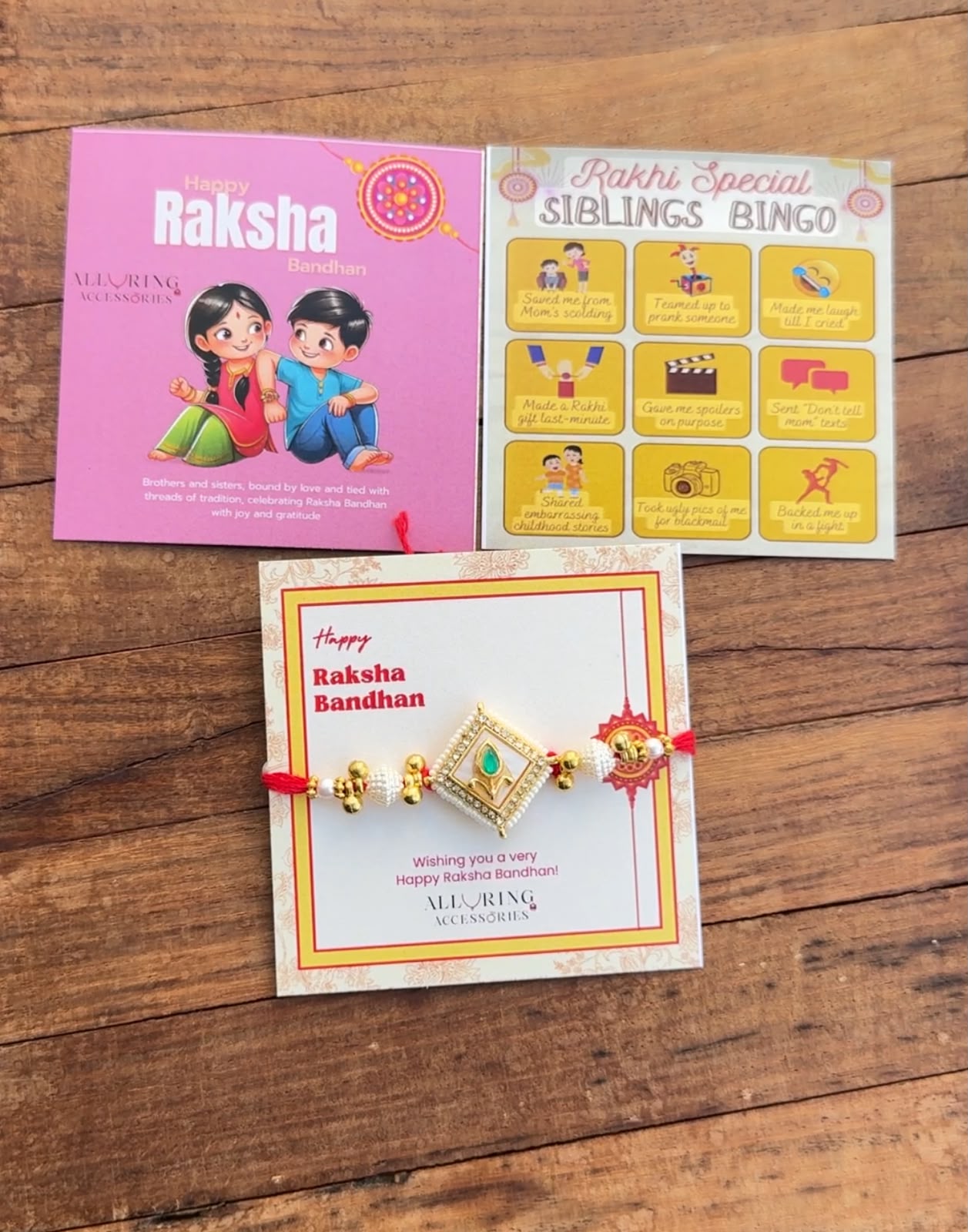 Red Green spade style Rakhi