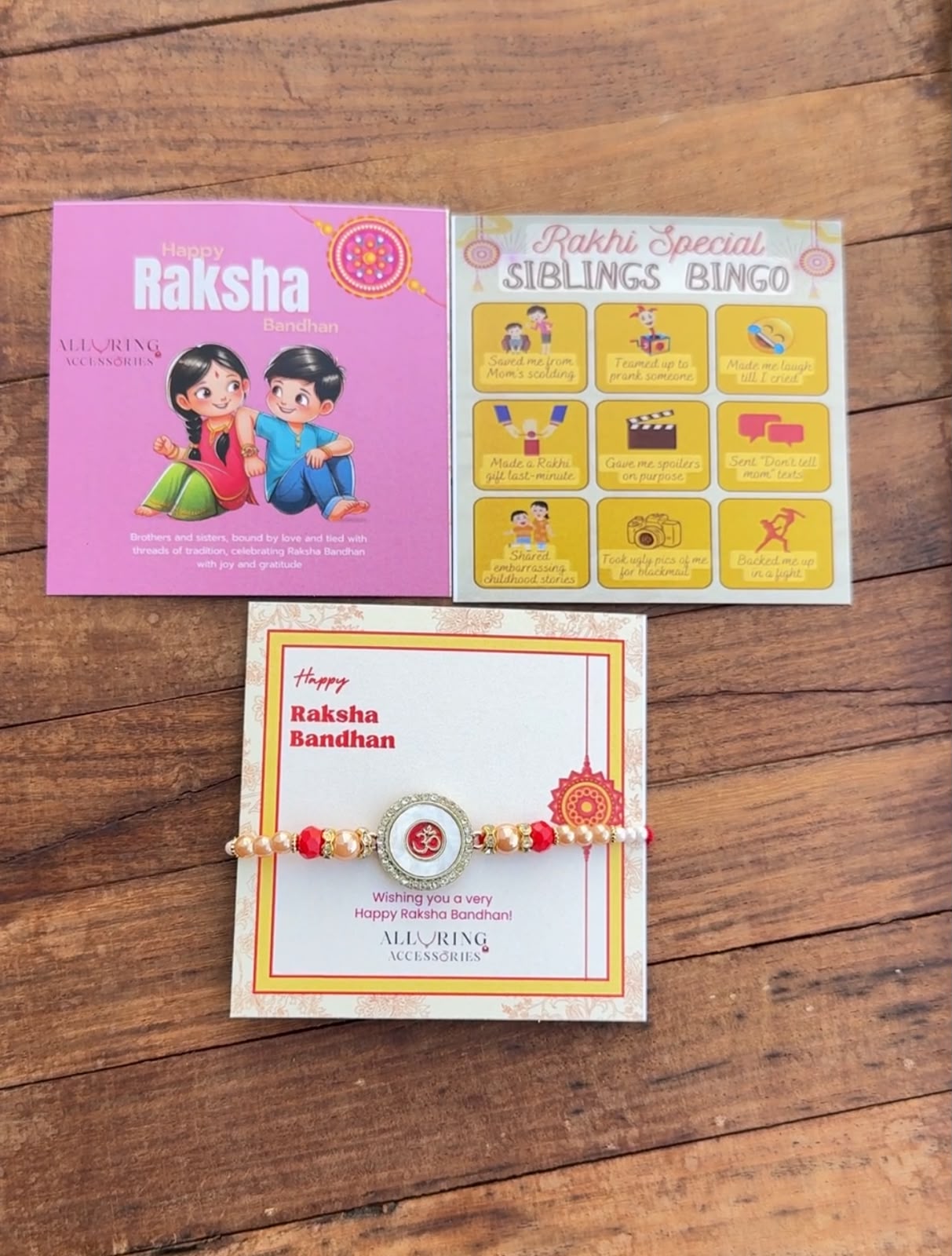 Round Red Ohm Rakhi