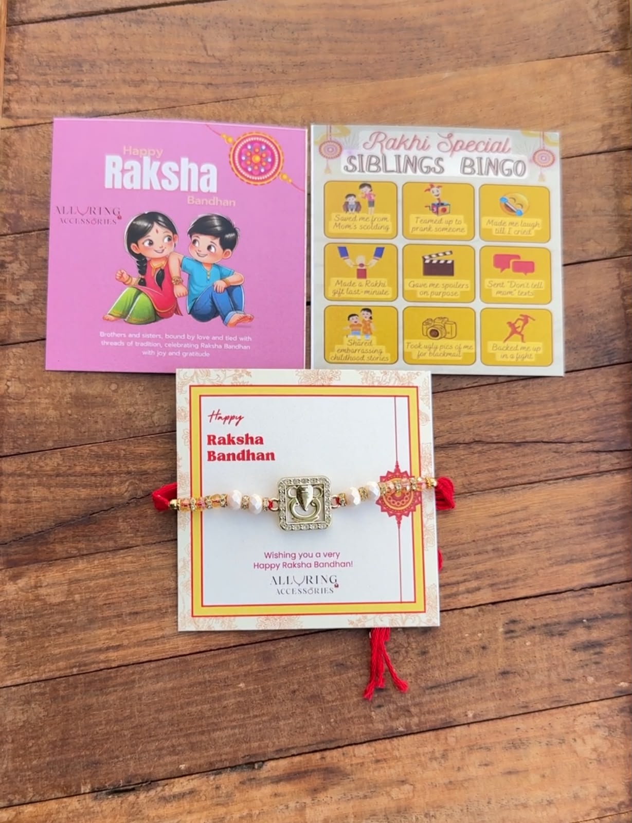 Ceramic Rectangle Ganesh Rakhi