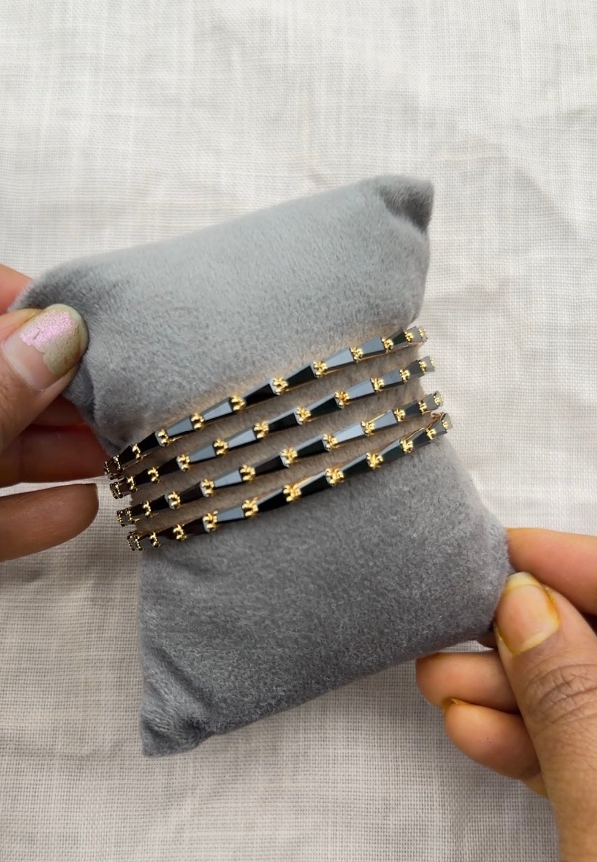 Black stone trending bangles