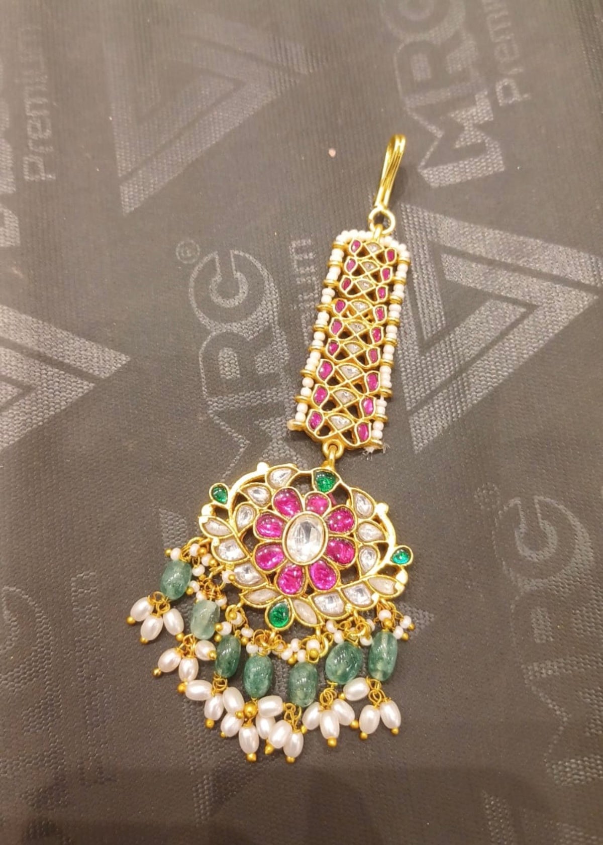 Heavy real kundan mangteeka 5