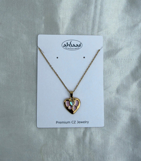 Pink bow blue heart affordable neckline