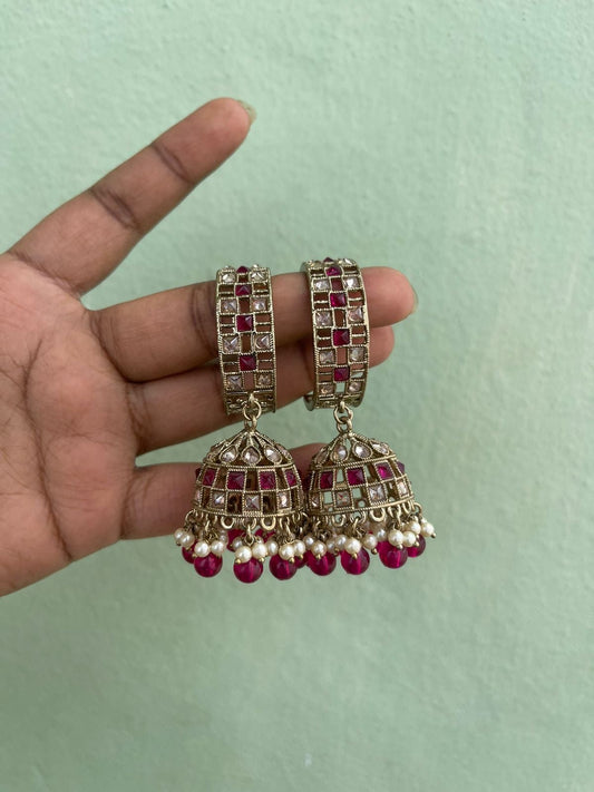 Ad finish hoop traditional jhumkas - Alluring Accessories