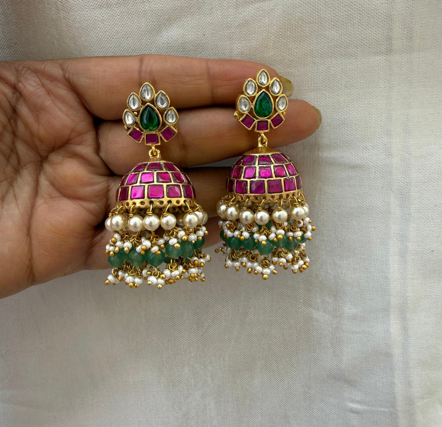 Real kundan trending unique jhumkas 5