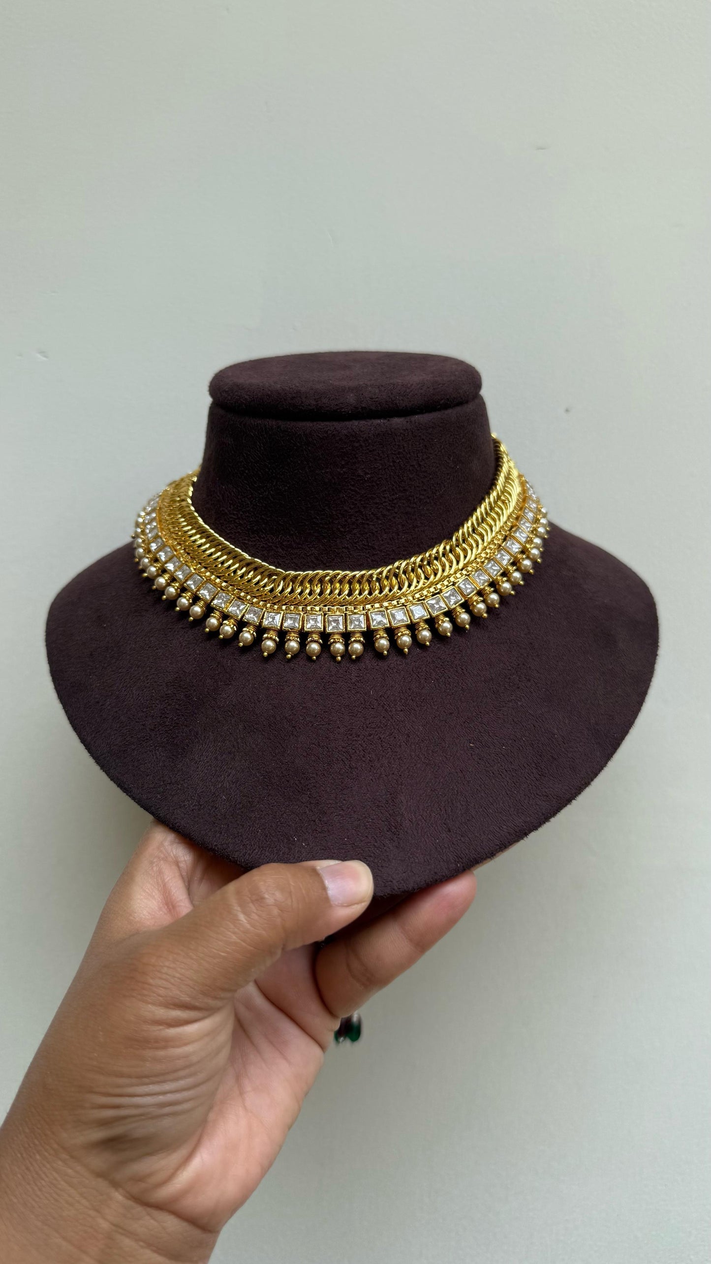 3 in 1 Detachable locket heavy real kundan jalebi necklace