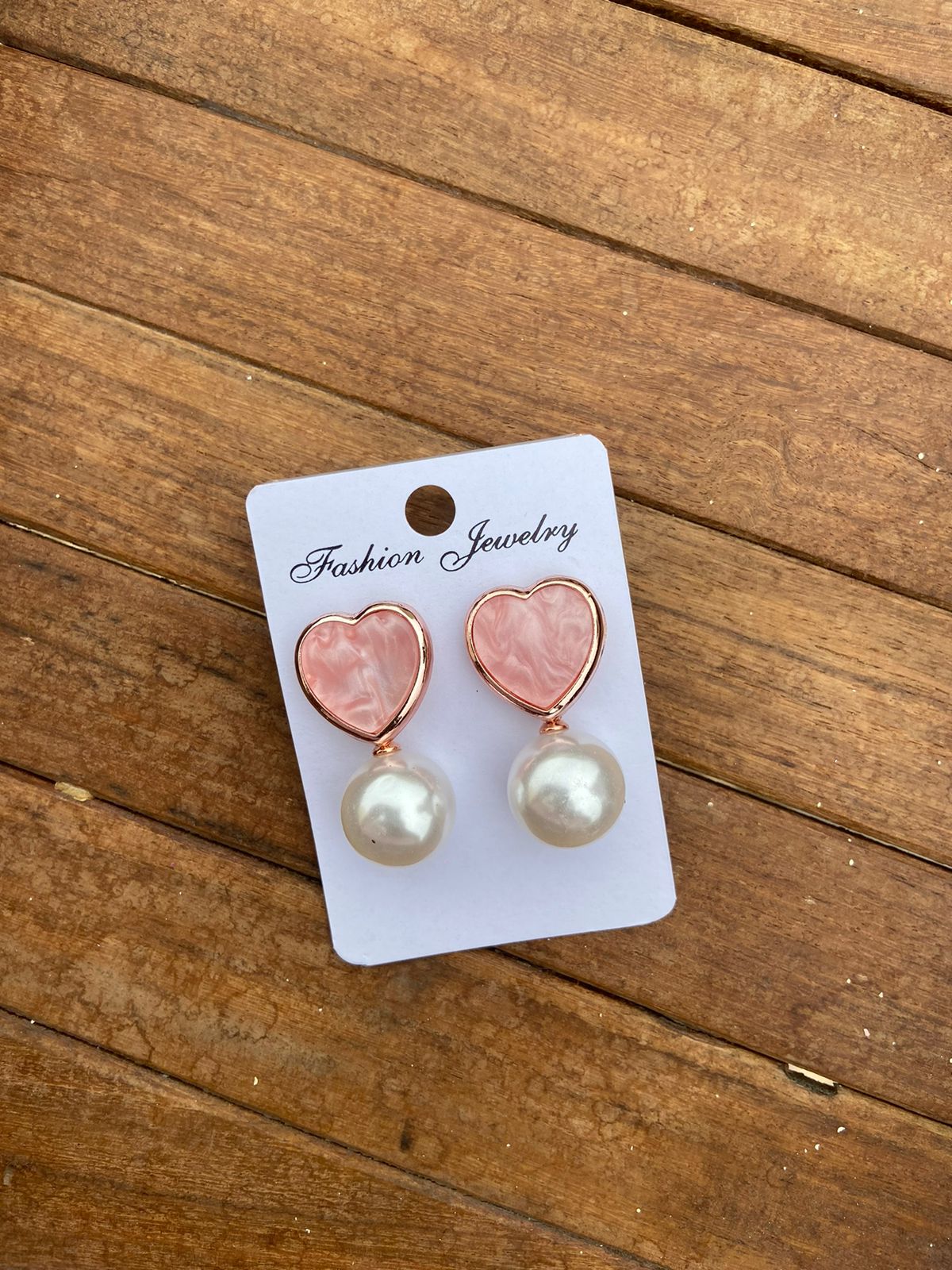 Affordable heart pearl dailywear drop earrings - Alluring Accessories