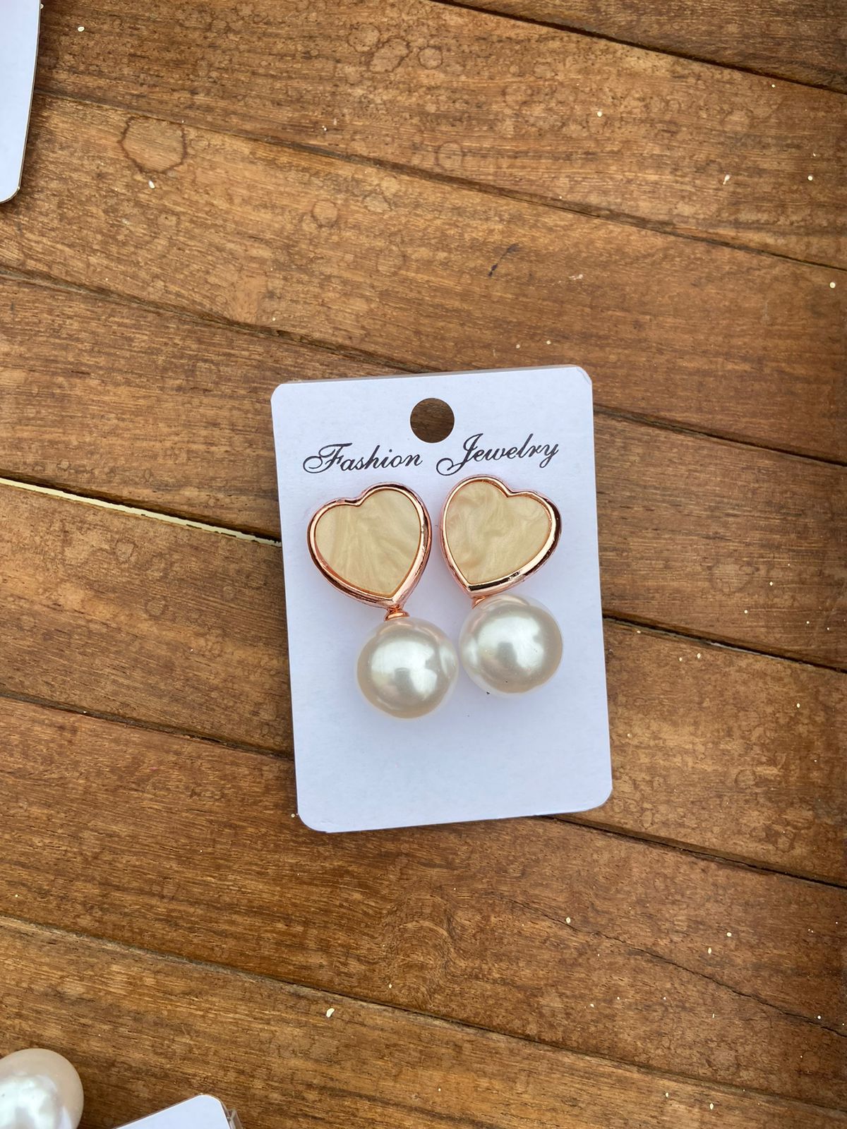 Affordable heart pearl dailywear drop earrings - Alluring Accessories